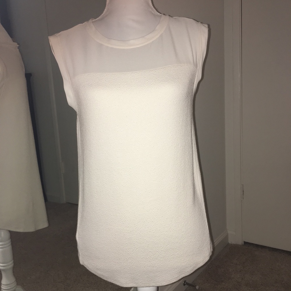Loft Ivory sleeveless shell